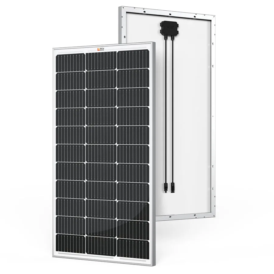 RS-M100 – RICH SOLAR Solar Panel, Monocrystalline Panel 100 Watt/ 5.78 Amp Short Circuit Current 12 Volt Output 22.8 ...